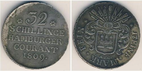 32 Shilling Stati federali della Germania Argento 