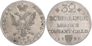32 Shilling 德国 銀 