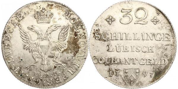 32 Shilling 德国 銀 