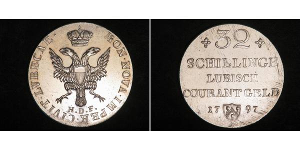 32 Shilling 德国 銀 