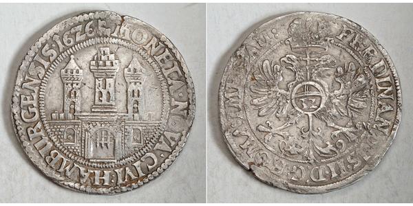 32 Шилінг / 1 Талер Гамбург Срібло Фердинанд II Габсбург(1578 -1637)