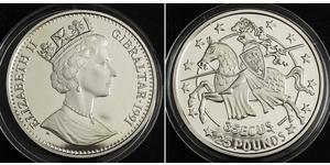 35 Ecu / 25 Pound Gibraltar Plata Isabel II (1926-2022)