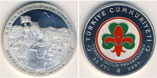 35 Lira Türkei (1923 - ) Silber 