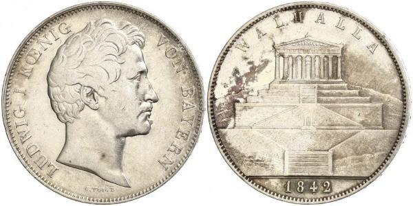 3.5 Гульден / 2 Талер Королевство Бавария (1806 - 1918) Серебро Людвиг I (король Баварии)(1786 – 1868)
