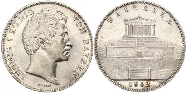 3.5 Гульден / 2 Талер Королівство Баварія (1806 - 1918) Срібло Людвиг I (король Баварії)(1786 – 1868)