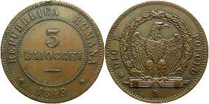 3 Baiocco Vatican (1926-) Cobre 