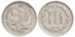 3 Cent USA (1776 - ) Copper/Nickel 