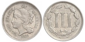 3 Cent USA (1776 - ) Copper/Nickel 