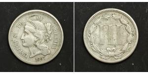 3 Cent USA (1776 - ) Copper/Nickel 