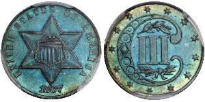 3 Cent USA (1776 - ) Copper/Silver 