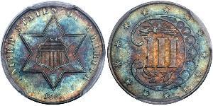 3 Cent USA (1776 - ) Copper/Silver 