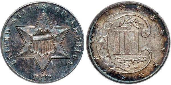 3 Cent USA (1776 - ) Copper/Silver 