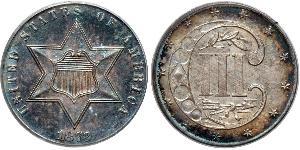 3 Cent Vereinigten Staaten von Amerika (1776 - ) Silber/Kupfer 