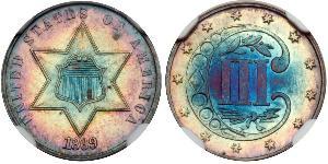 3 Cent Vereinigten Staaten von Amerika (1776 - ) Silber/Kupfer 