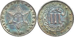 3 Cent Vereinigten Staaten von Amerika (1776 - ) Silber/Kupfer 