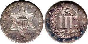 3 Cent Vereinigten Staaten von Amerika (1776 - ) Silber/Kupfer 