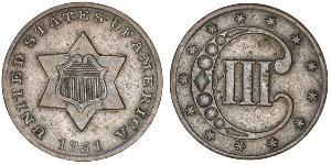 3 Cent Vereinigten Staaten von Amerika (1776 - ) Silber/Kupfer 