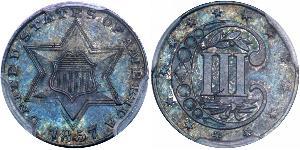 3 Cent Vereinigten Staaten von Amerika (1776 - ) Silber/Kupfer 