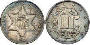 3 Cent Vereinigten Staaten von Amerika (1776 - ) Silber/Kupfer 