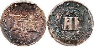 3 Cent Vereinigten Staaten von Amerika (1776 - ) Silber/Kupfer 