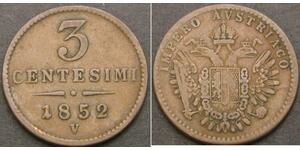3 Centesimo Italian city-states Copper 