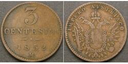 3 Centesimo Italian city-states Kupfer 