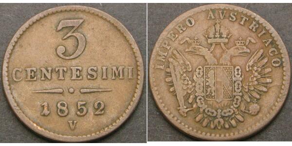 3 Centesimo Italian city-states Kupfer 