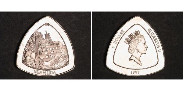 3 Dollar Bermudes Argent Elizabeth II (1926-2022)