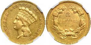 3 Dollar USA (1776 - ) Gold 