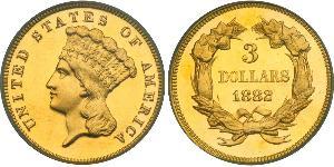 3 Dollar USA (1776 - ) Gold 