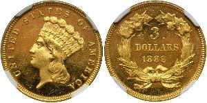 3 Dollar USA (1776 - ) Gold 