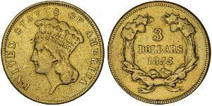 3 Dollar USA (1776 - ) Gold 