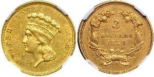 3 Dollar USA (1776 - ) Gold 