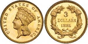 3 Dollar USA (1776 - ) Gold 