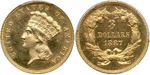 3 Dollar USA (1776 - ) Gold 