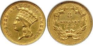 3 Dollar USA (1776 - ) Gold 