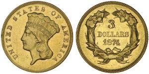 3 Dollar USA (1776 - ) Gold 