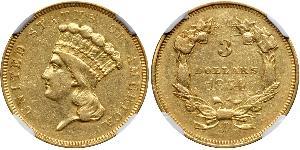 3 Dollar USA (1776 - ) Gold 