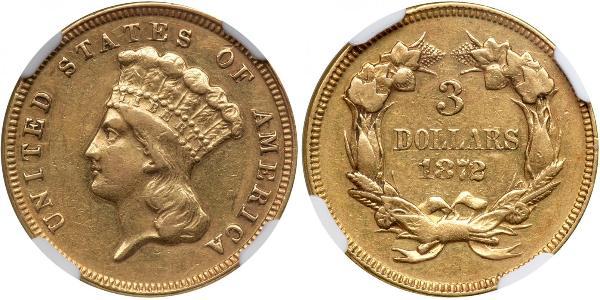 3 Dollar USA (1776 - ) Gold 