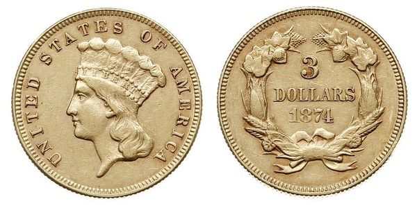 3 Dollar USA (1776 - ) Gold 