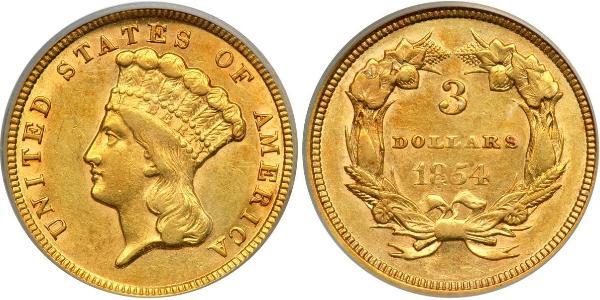 3 Dollar USA (1776 - ) Gold 