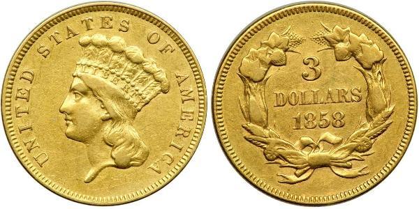 3 Dollar USA (1776 - ) Gold 
