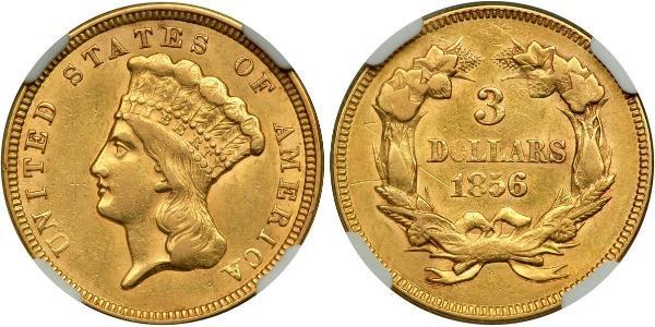 3 Dollar USA (1776 - ) Gold 