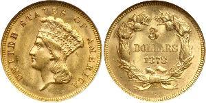 3 Dollar Vereinigten Staaten von Amerika (1776 - ) Gold 