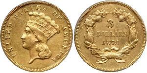 3 Dollar 美利堅合眾國 (1776 - ) 金 