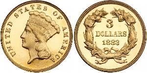 3 Dollar 美利堅合眾國 (1776 - ) 金 