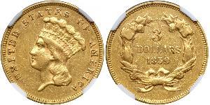 3 Dollar 美利堅合眾國 (1776 - ) 金 