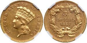 3 Dollar 美利堅合眾國 (1776 - ) 金 