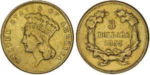 3 Dollar 美利堅合眾國 (1776 - ) 金 