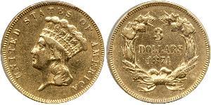 3 Dollar 美利堅合眾國 (1776 - ) 金 